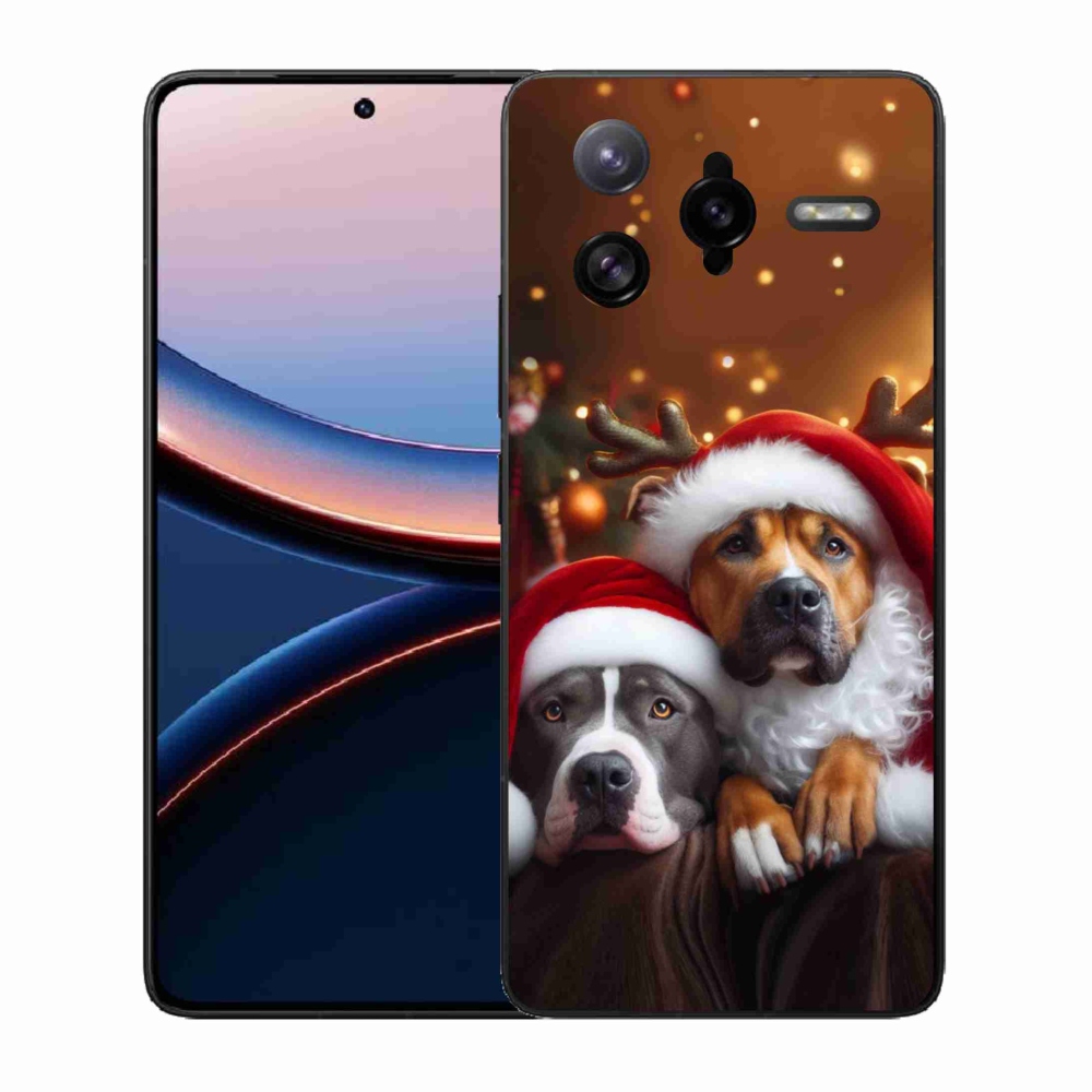 Gelový kryt mmCase na Xiaomi Poco F7 Ultra - vánoční psi