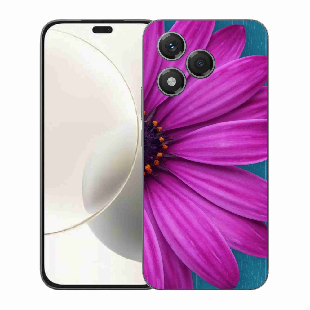 Gelový kryt mmCase na Honor 400 Lite - fialová kopretina