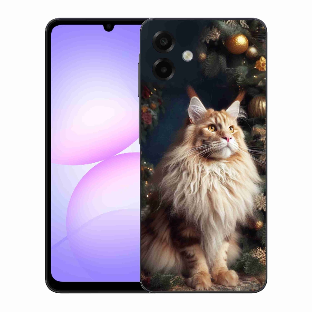 Gelový kryt mmCase na Samsung Galaxy A07 4G - kočka u stromku