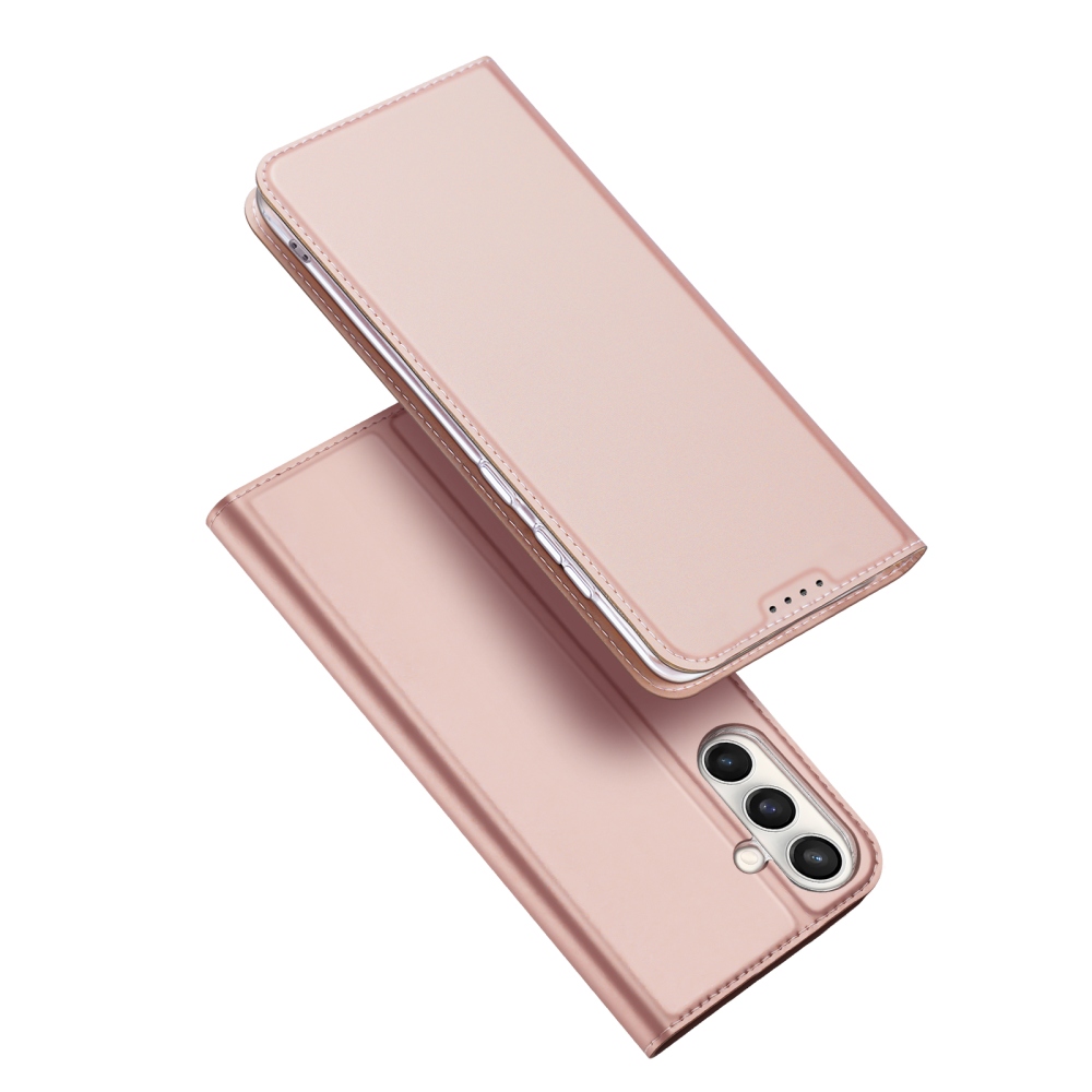 DUX knížkové pouzdro na Samsung Galaxy S25 FE - růžovozlaté