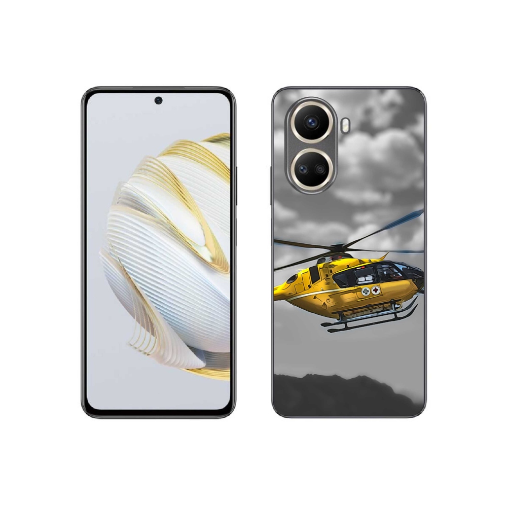 Gelový kryt mmCase na Huawei Nova 10 SE - žlutá helikoptéra