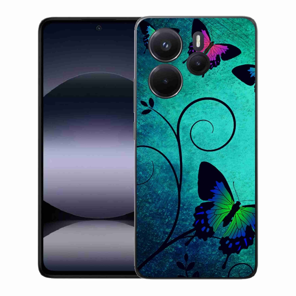 Gelový kryt mmCase na Xiaomi Redmi Note 14 - barevní motýli