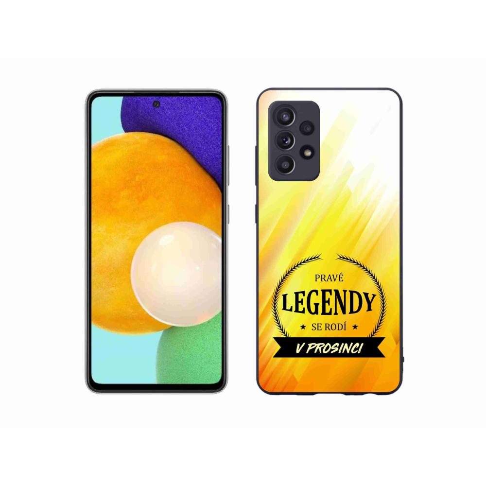 Gelový kryt mmCase na Samsung Galaxy A52s 5G - legendy v prosinci žluté pozadí