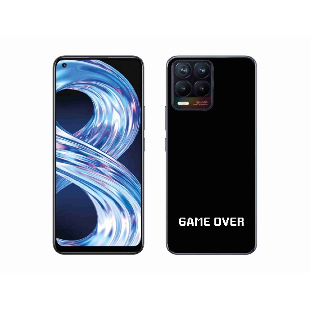 Gelový kryt mmCase na Realme 8 Pro - game over černé pozadí