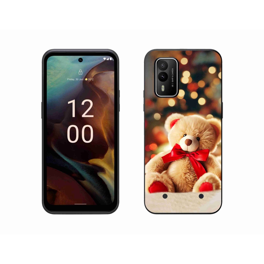 Gelový kryt mmCase na Nokia XR21 - plyšový medvídek