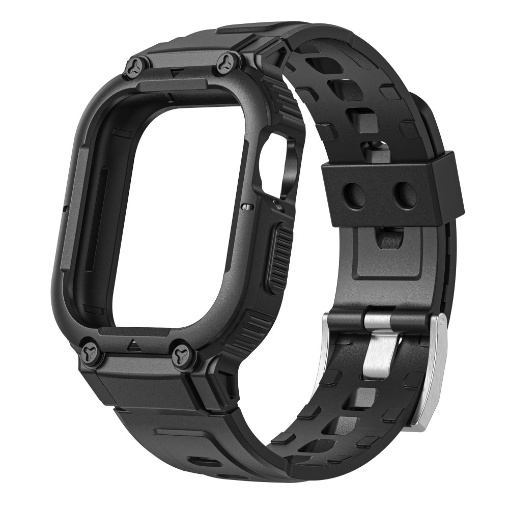 Drop ochranné silikonové pouzdro s řemínkem na Apple Watch Ultra 49mm - černé