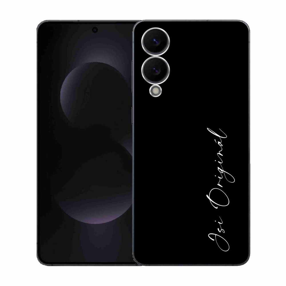 Gelový kryt mmCase na Samsung Galaxy S25 Edge - jsi originál černé pozadí