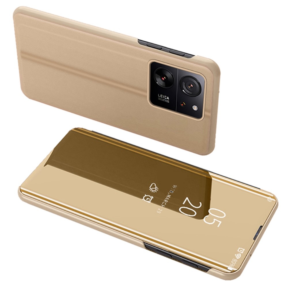 Clear zavírací kryt s matným předkem na Xiaomi 13T/13T Pro - zlatý