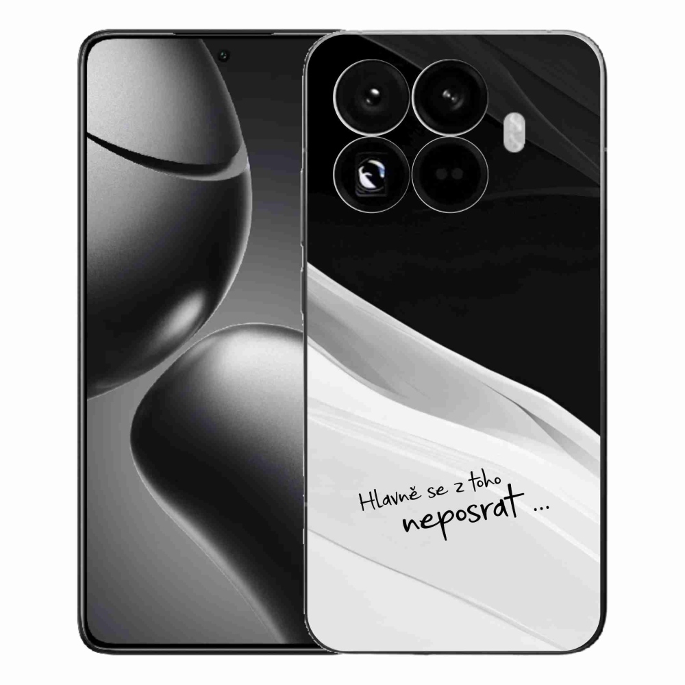 Gelový kryt mmCase na Xiaomi 15T Pro - vtipný text 13 bíločerné pozadí