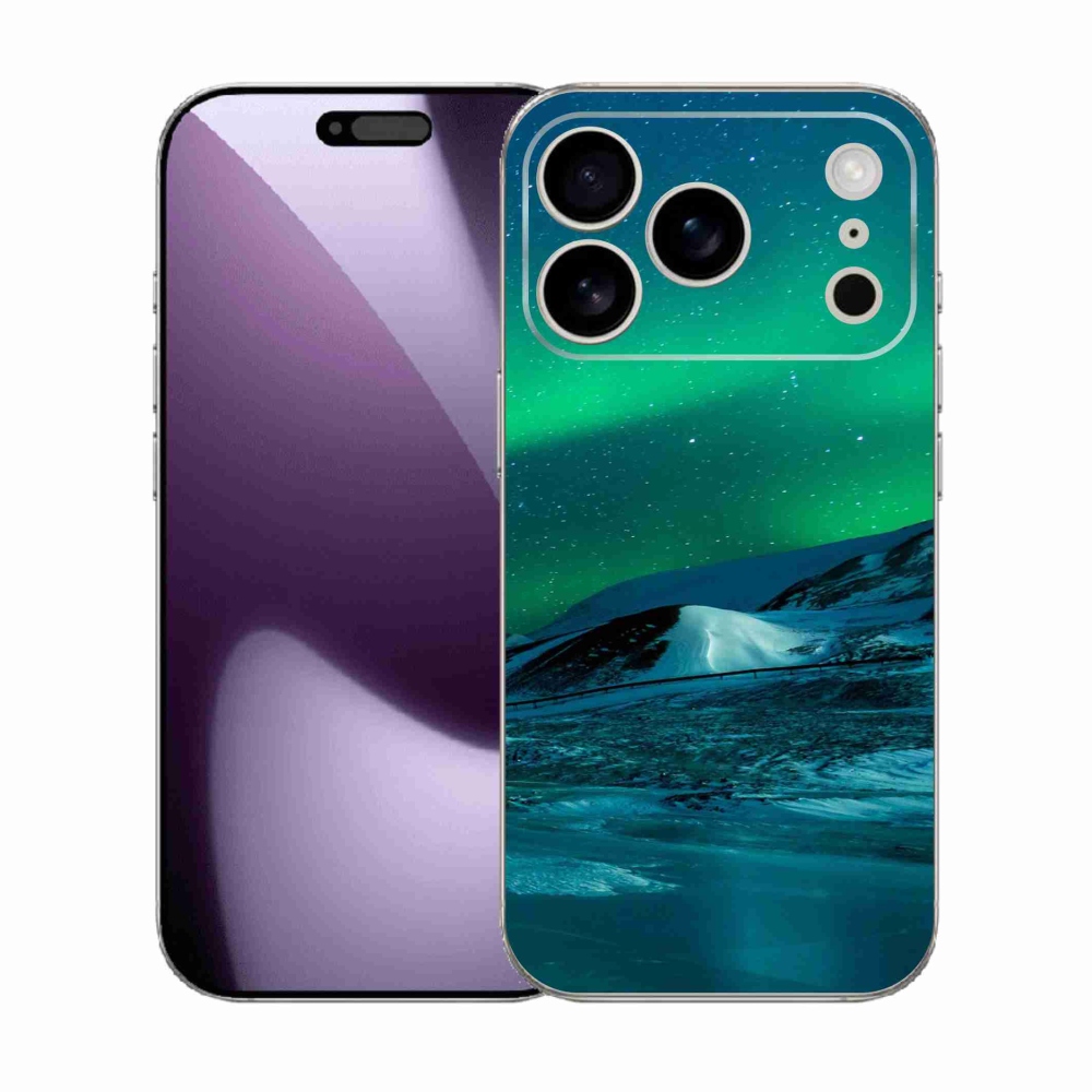 Gelový kryt mmCase na iPhone 17 Pro - polární záře