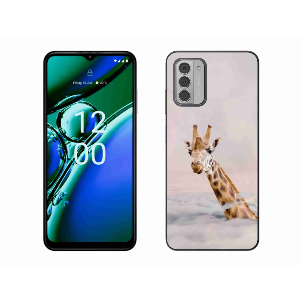 Gelový kryt mmCase na Nokia G42 - žirafa v oblacích
