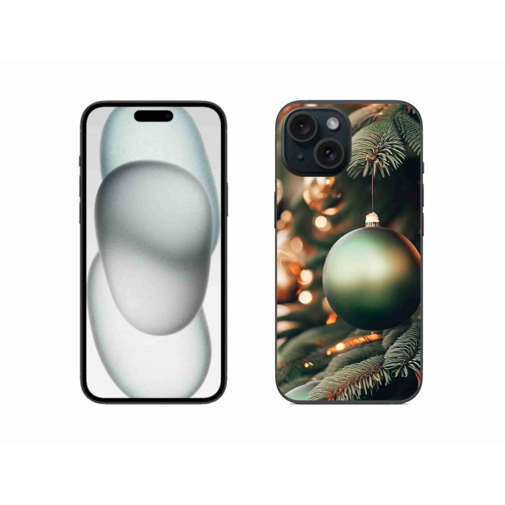 Gelový kryt mmCase na iPhone 15 - vánoční ozdoby 1