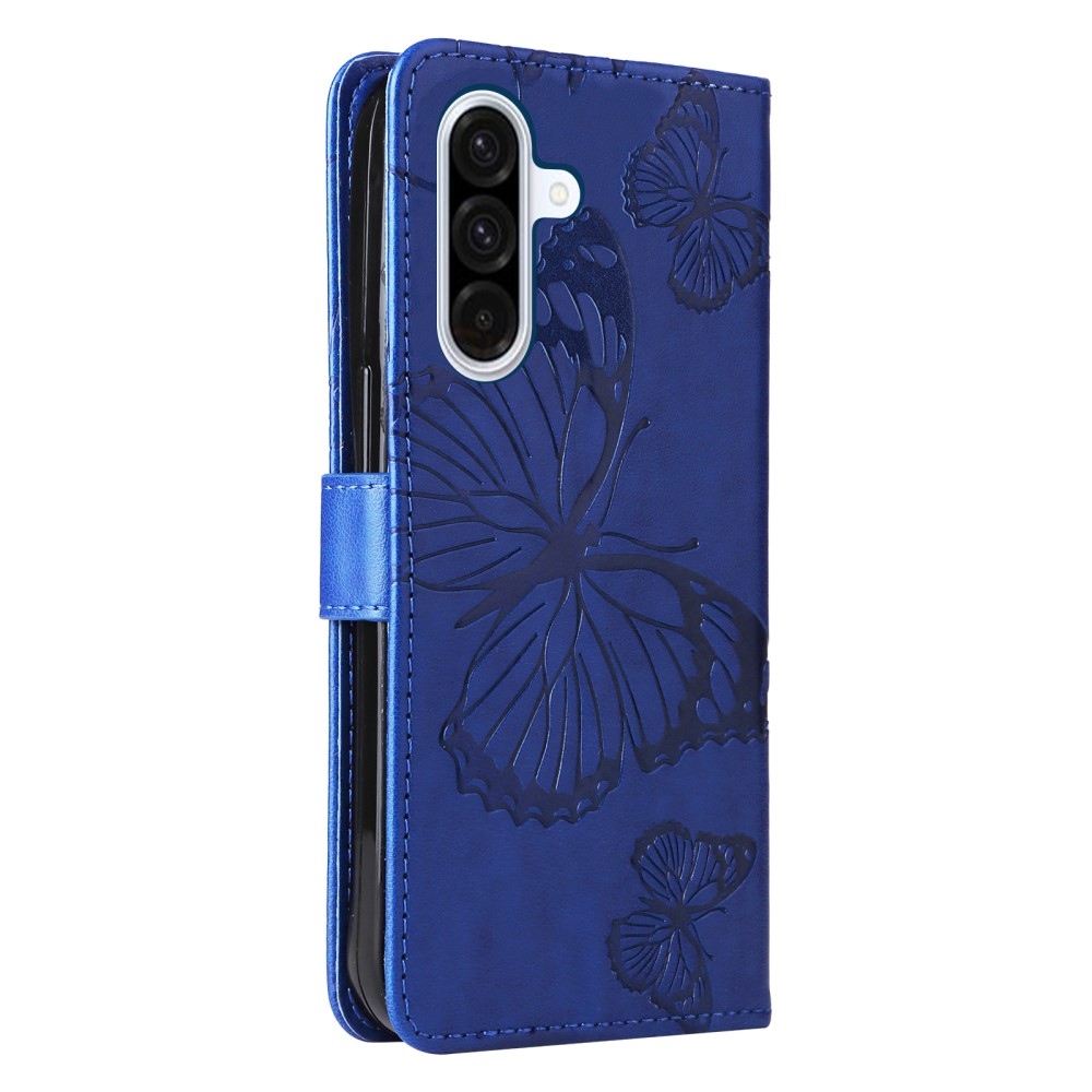 Big Butterfly knížkové pouzdro na Samsung Galaxy A36 5G - modré
