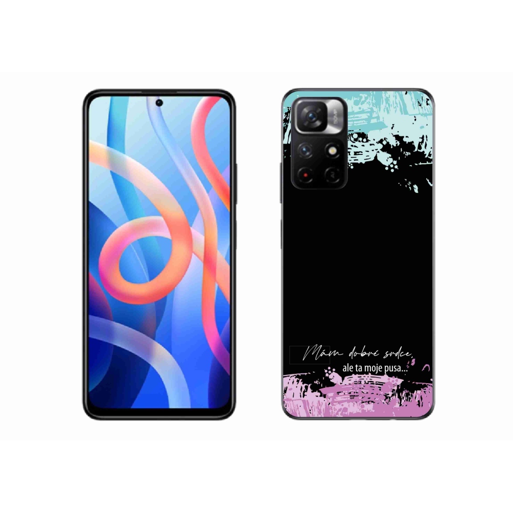 Gelový kryt mmCase na Xiaomi Redmi Note 11S 5G - vtipný text 3 černé pozadí