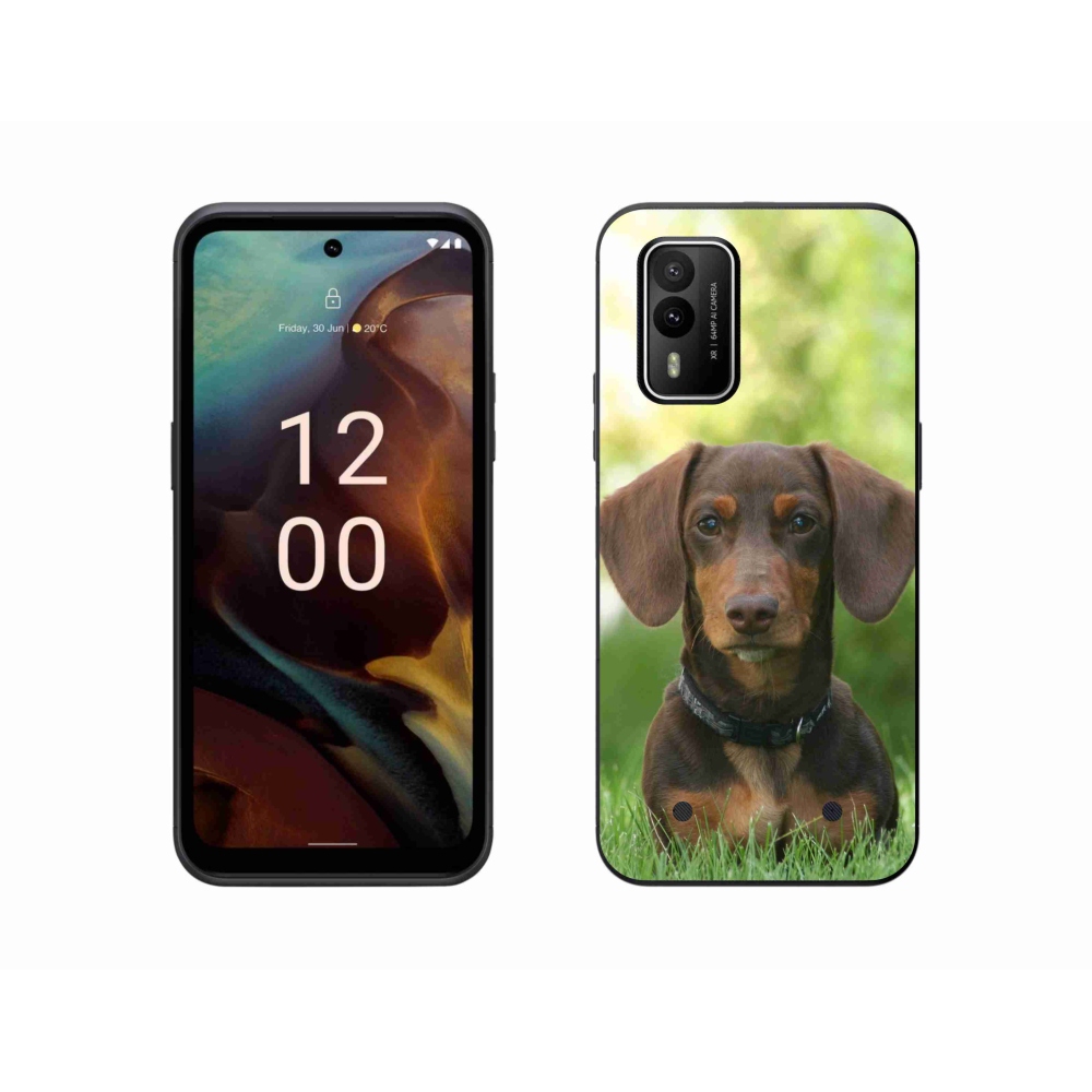 Gelový obal mmCase na Nokia XR21 - hnědý jezevčík