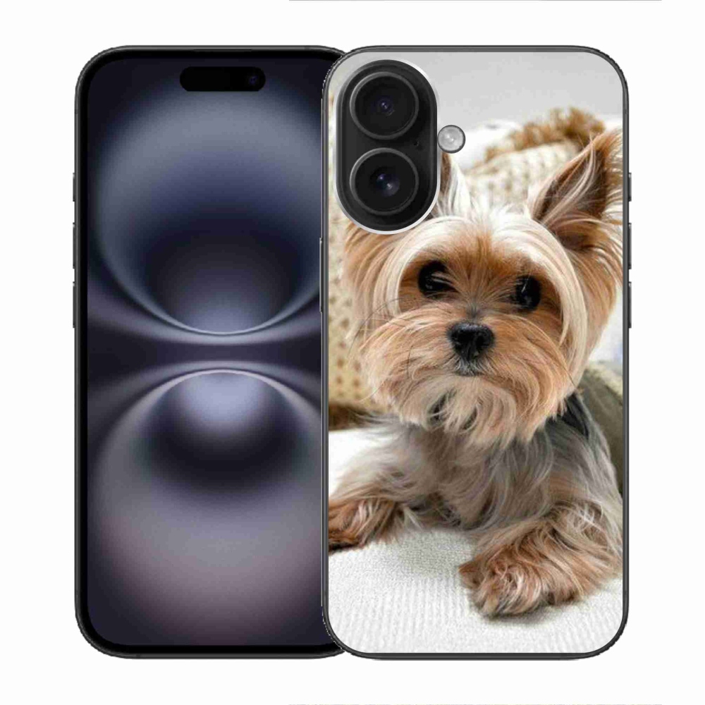 Gelový obal mmCase na iPhone 16 - jorkšír 5