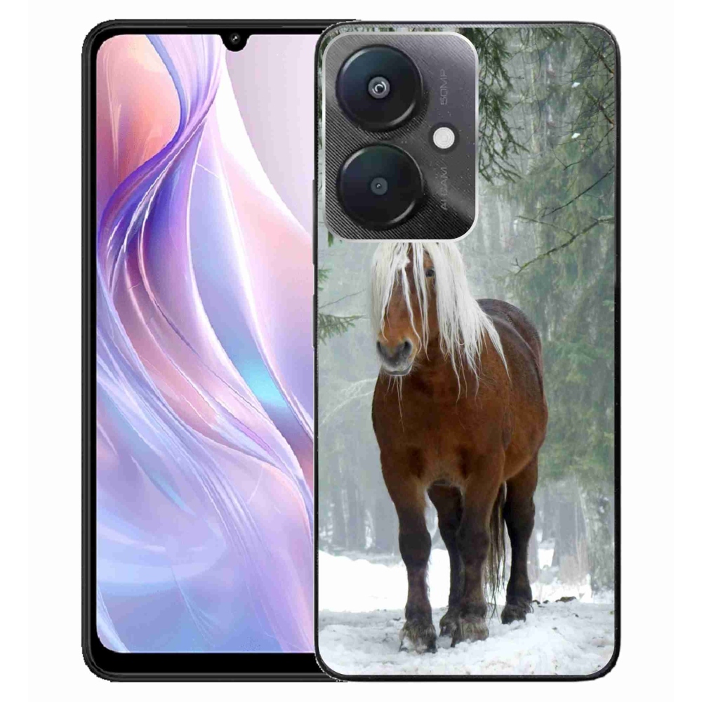 Gelový obal mmCase na Xiaomi Redmi 13C 5G - kůň v lese