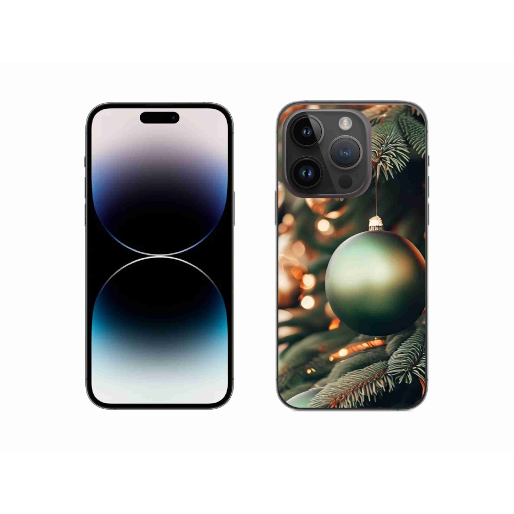 Gelový kryt mmCase na iPhone 14 Pro - vánoční ozdoby 1