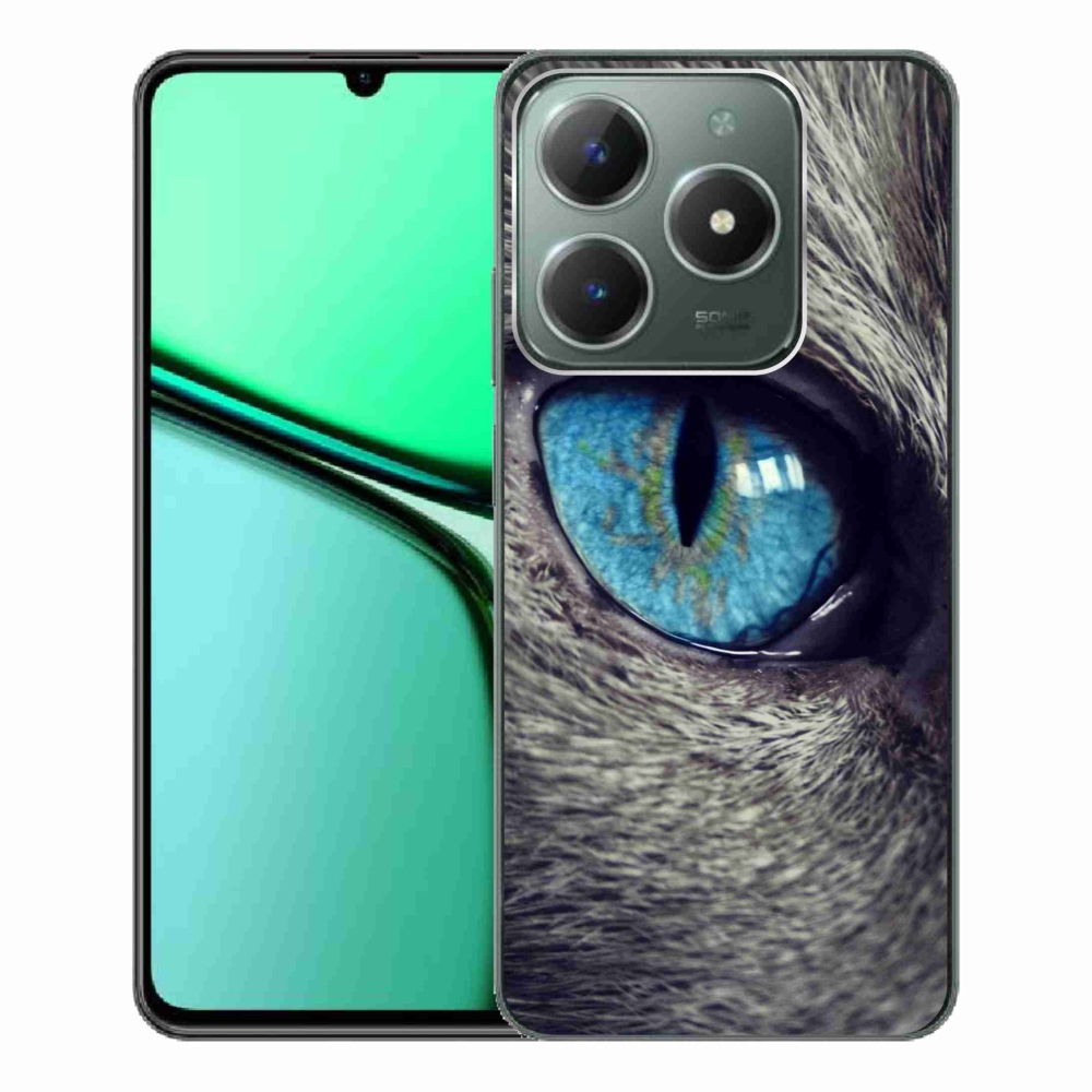 Gelový kryt mmCase na Realme C61 - modré kočičí oko