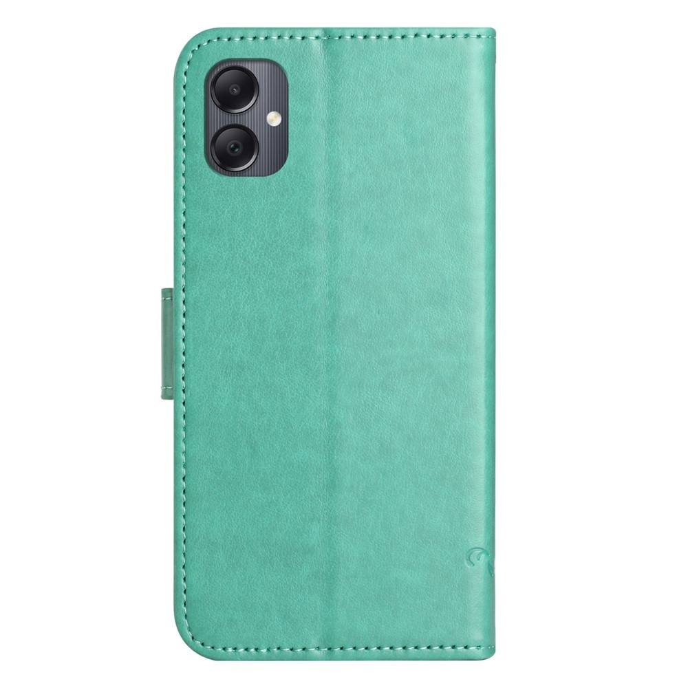 Flower knížkové pouzdro na Samsung Galaxy A07 4G - modrozelené