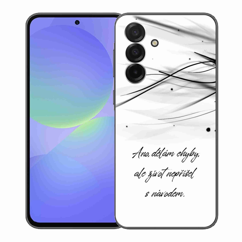 Gelový kryt mmCase na Samsung Galaxy A36 5G - citát bílé pozadí