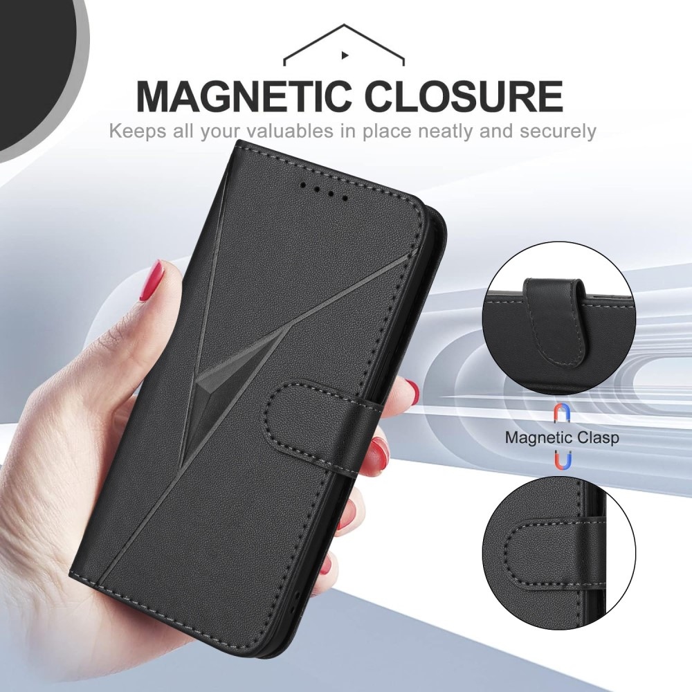 Triangles knížkové pouzdro na Vivo V50 Lite 4G/5G - černé
