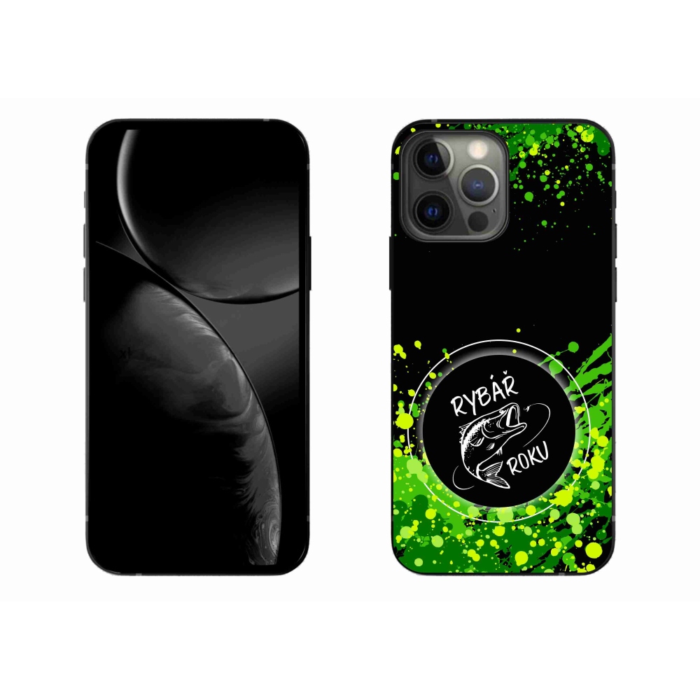 Gelový kryt mmCase na iPhone 13 Pro Max 6.7 - rybář roku černé pozadí