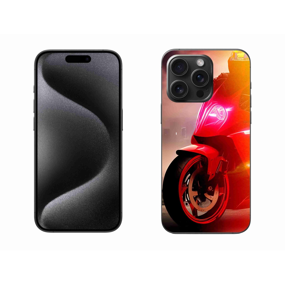 Gelový kryt mmCase na iPhone 15 Pro Max - motorka