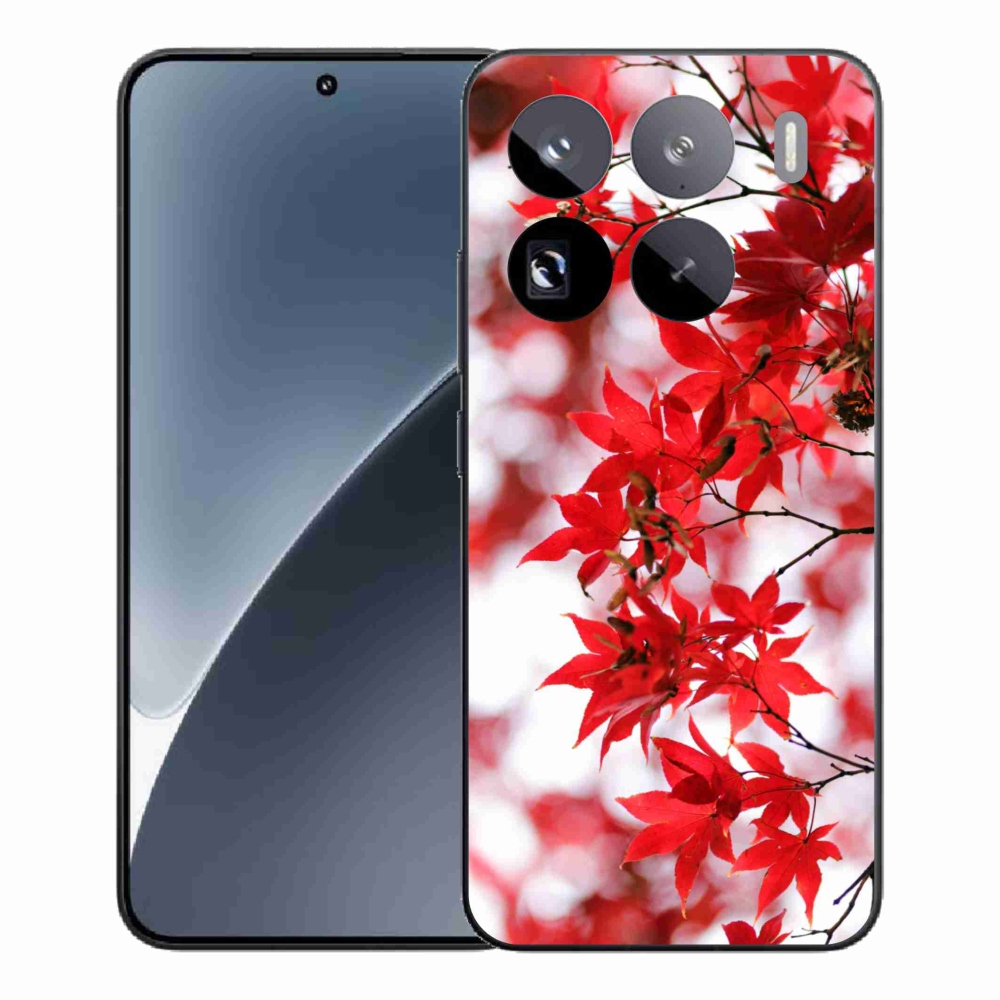 Gelový kryt mmCase na Xiaomi 15 Pro - červené listy