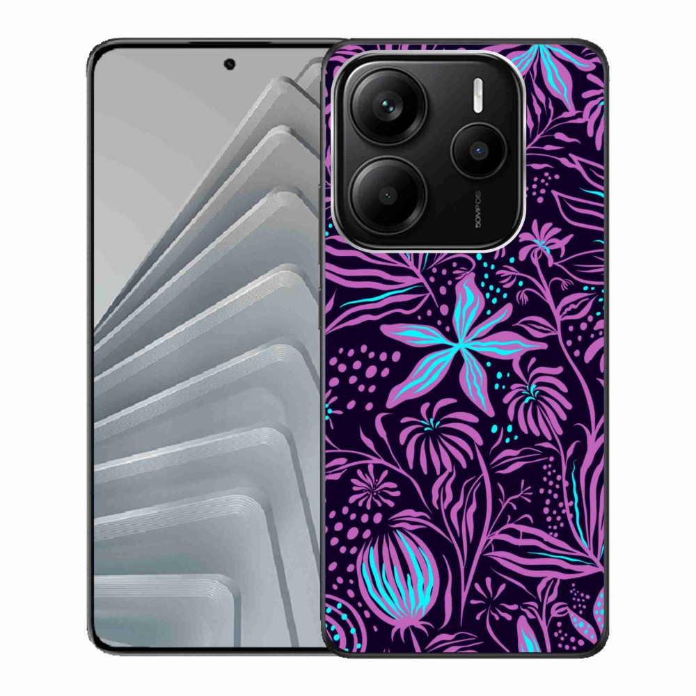 Gelový kryt mmCase na Xiaomi Redmi Note 14 5G - květiny 2