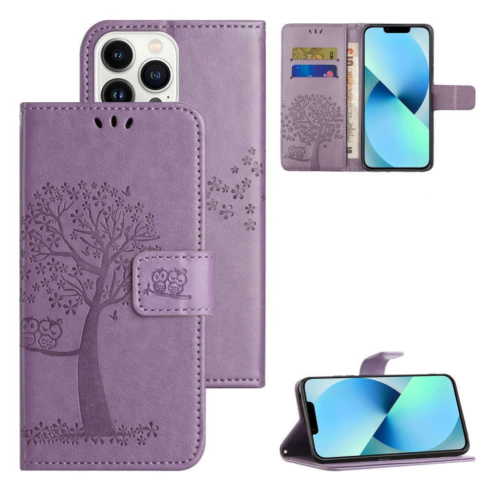 Tree knížkové pouzdro na iPhone 15 Pro Max - světlefialové