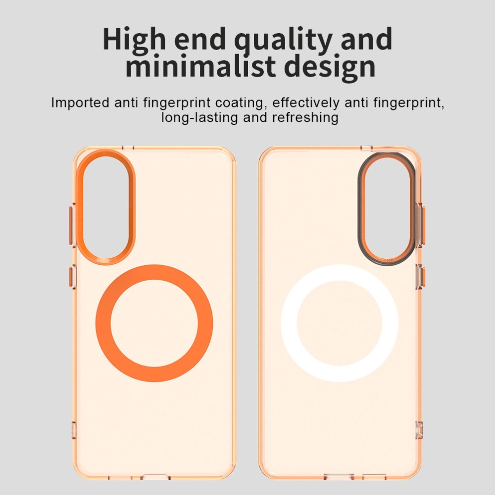 Candy gelový obal s MagSafe na Samsung Galaxy S25 Edge - oranžový