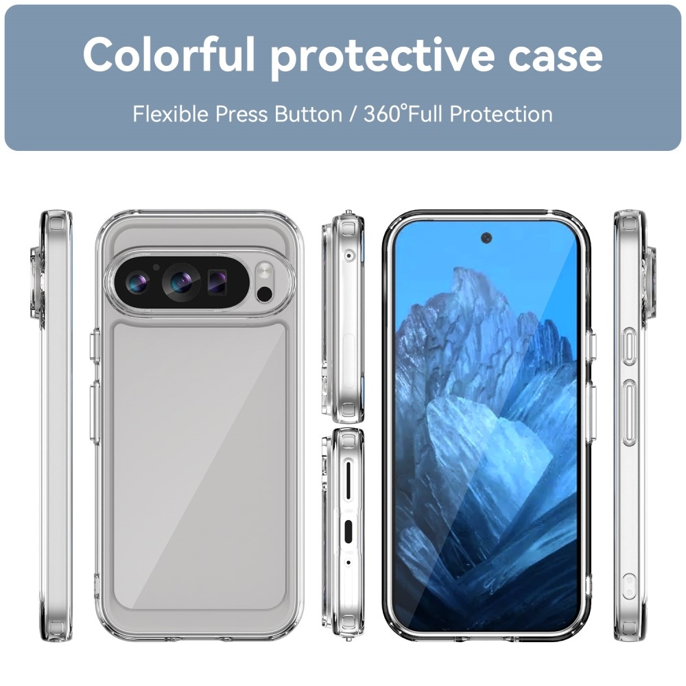 Gelový obal s pevnými zády na Google Pixel 9/9 Pro - průhledný