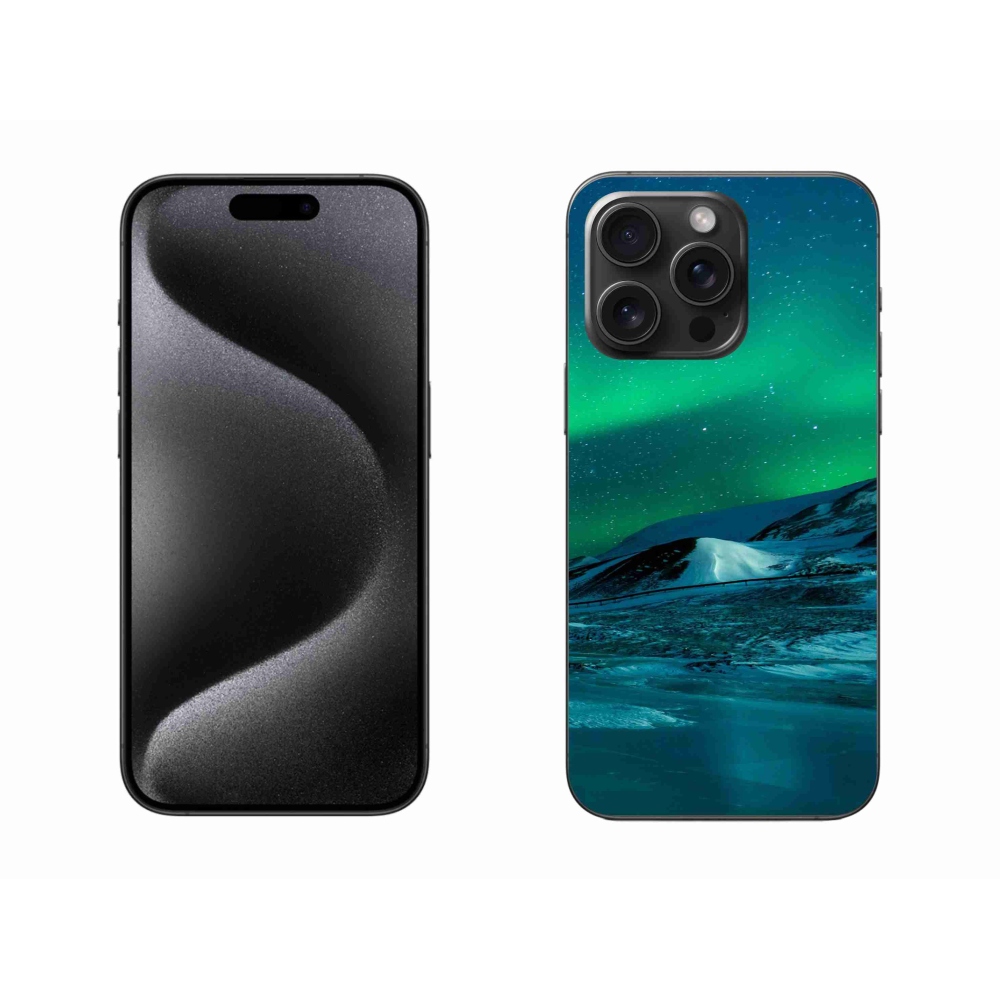 Gelový kryt mmCase na iPhone 15 Pro Max - polární záře