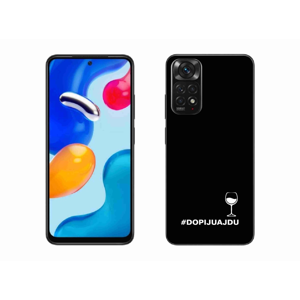 Gelový kryt mmCase na Xiaomi Redmi Note 11S 4G - vinný motiv černé pozadí