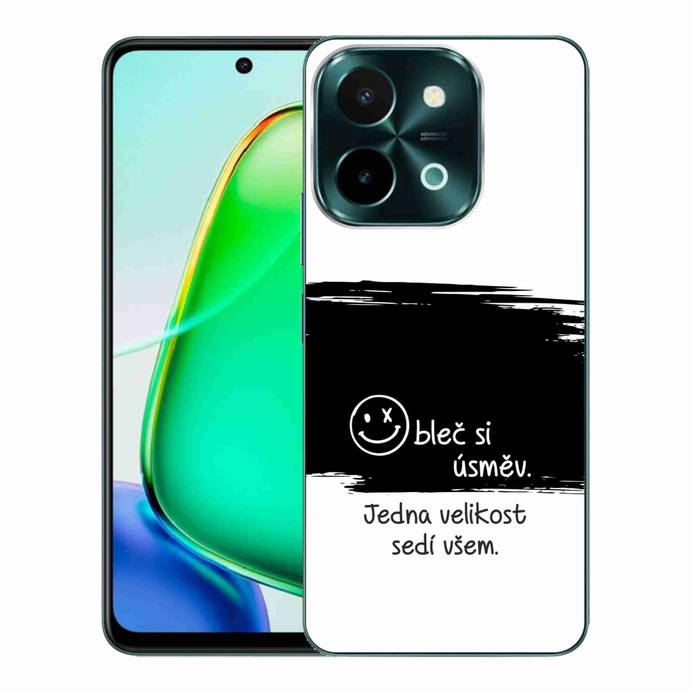 Gelový kryt mmCase na Vivo Y28 - vtipný text 8 černobílé pozadí