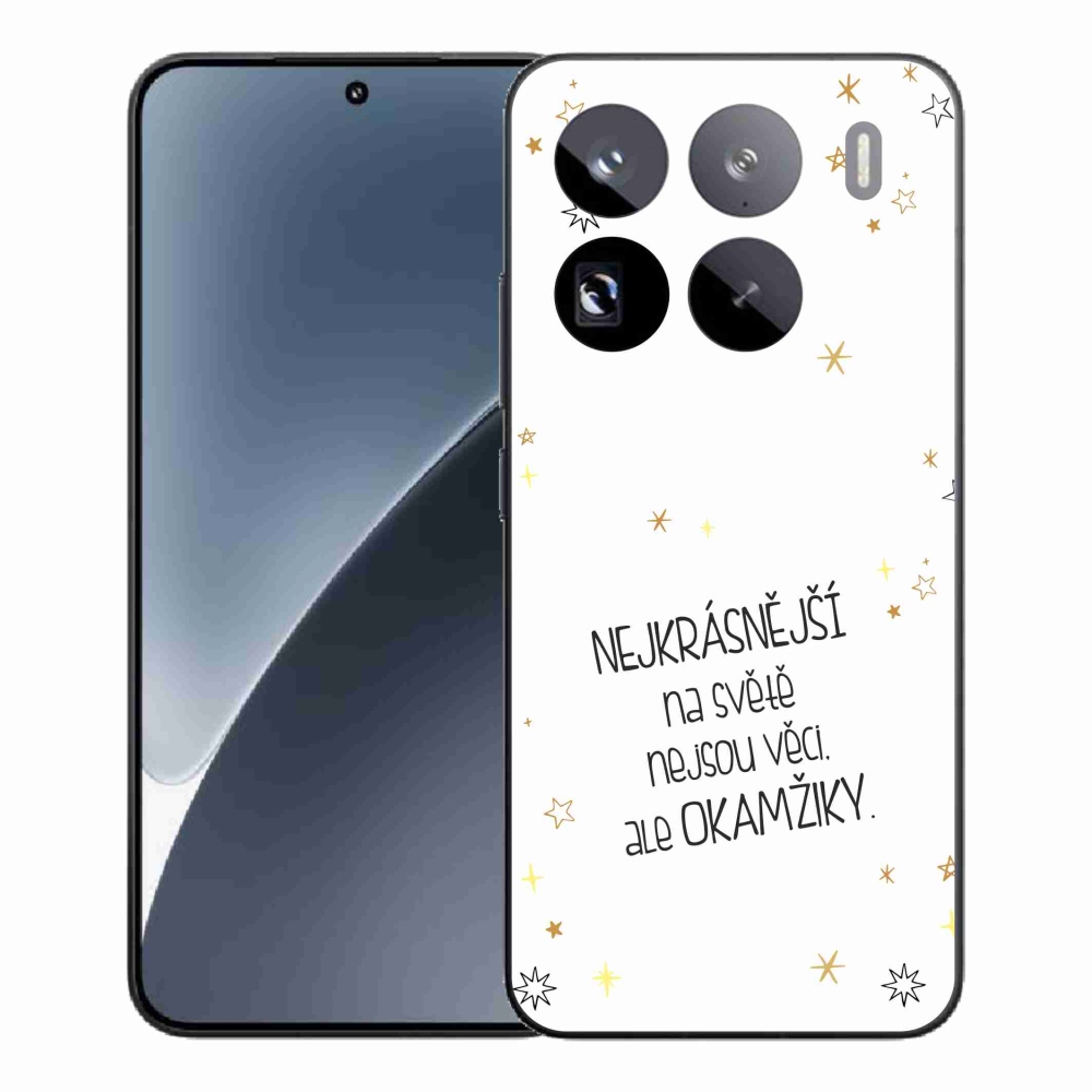 Gelový kryt mmCase na Xiaomi 15 Pro - citát 4 bílé pozadí