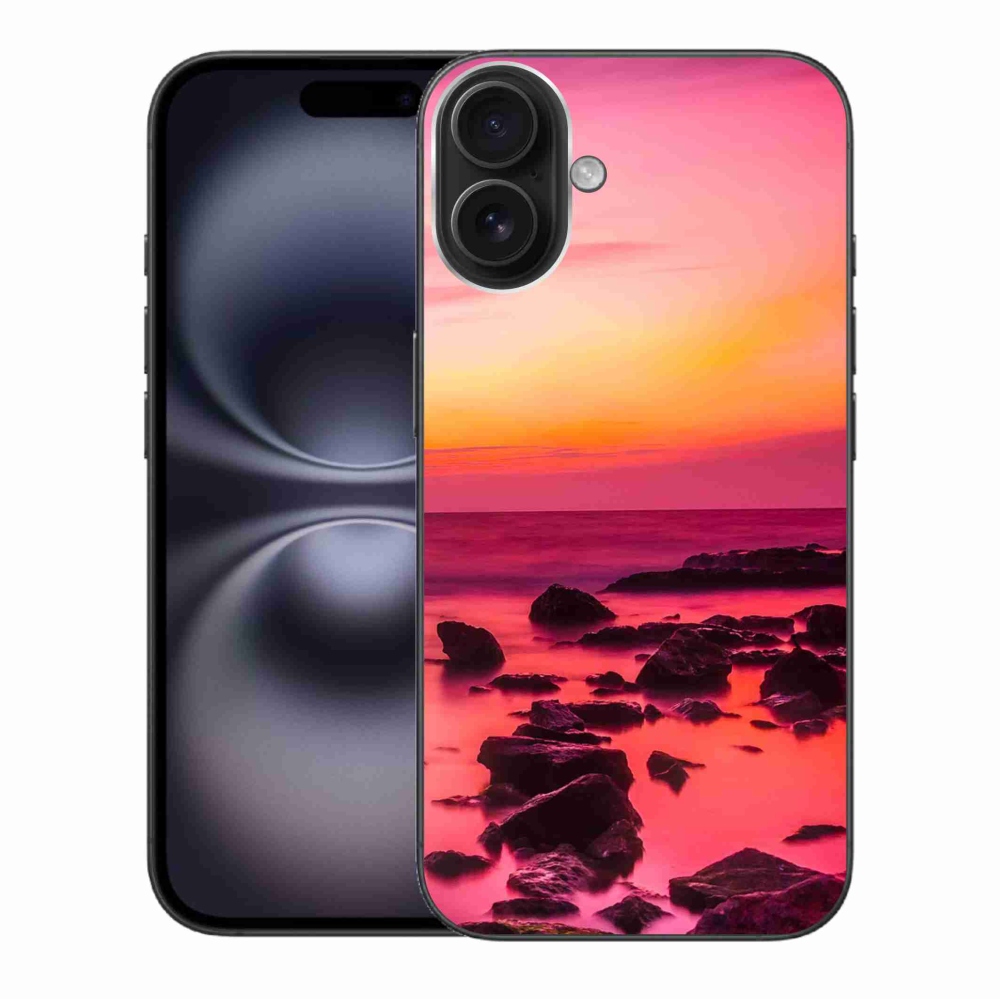 Gelový kryt mmCase na iPhone 16 Plus - moře a záře