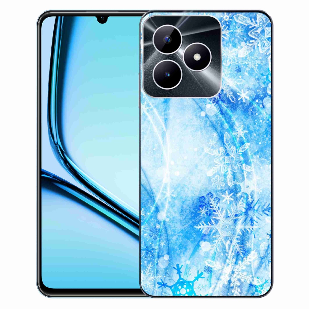 Gelový kryt mmCase na Realme Note 50 - sněhové vločky