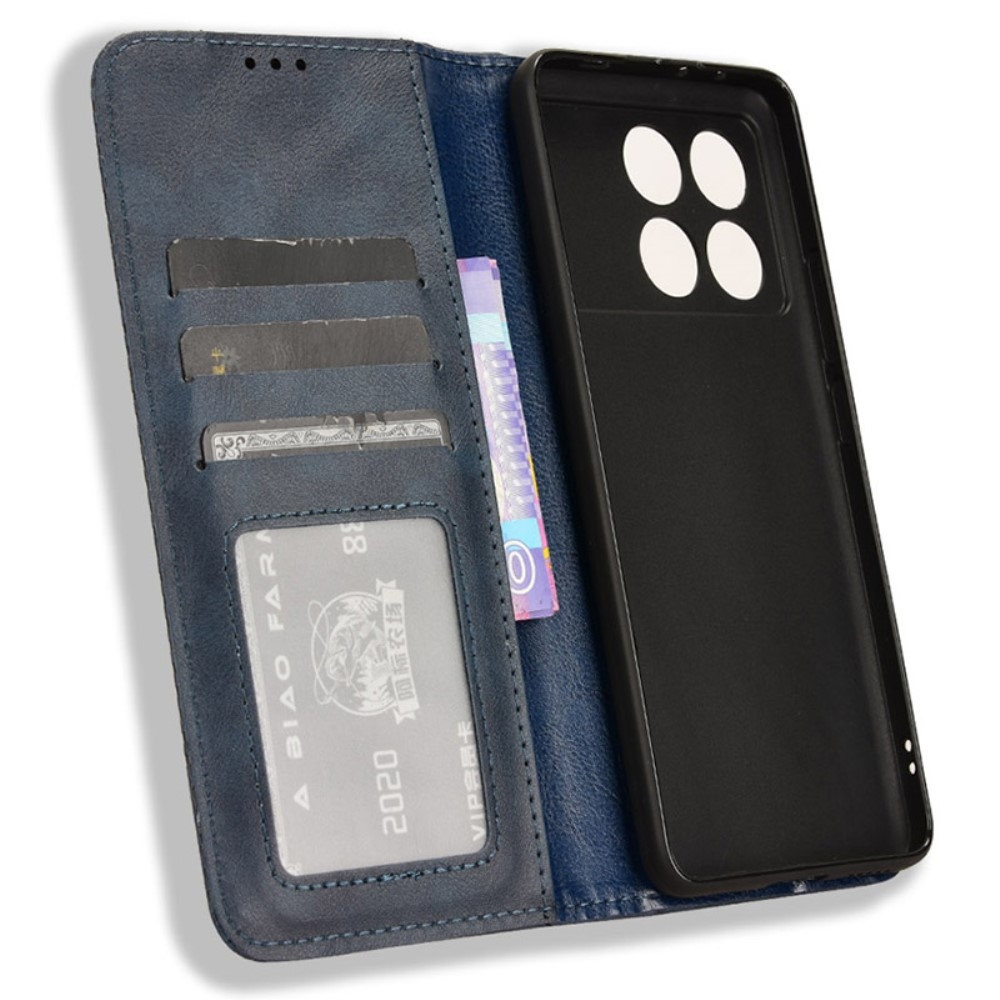Vintage knížkové pouzdro na Xiaomi Poco X6 Pro 5G - černé