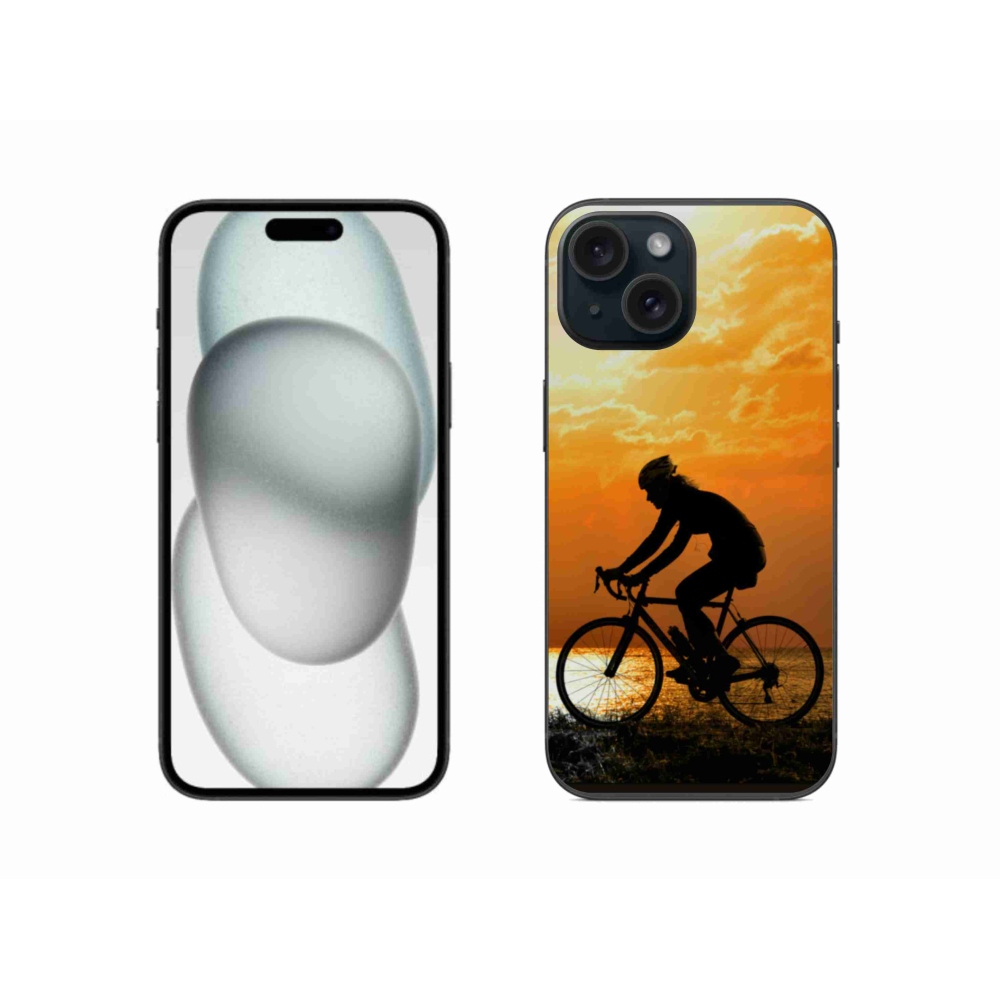 Gelový kryt mmCase na iPhone 15 - cyklovýlet