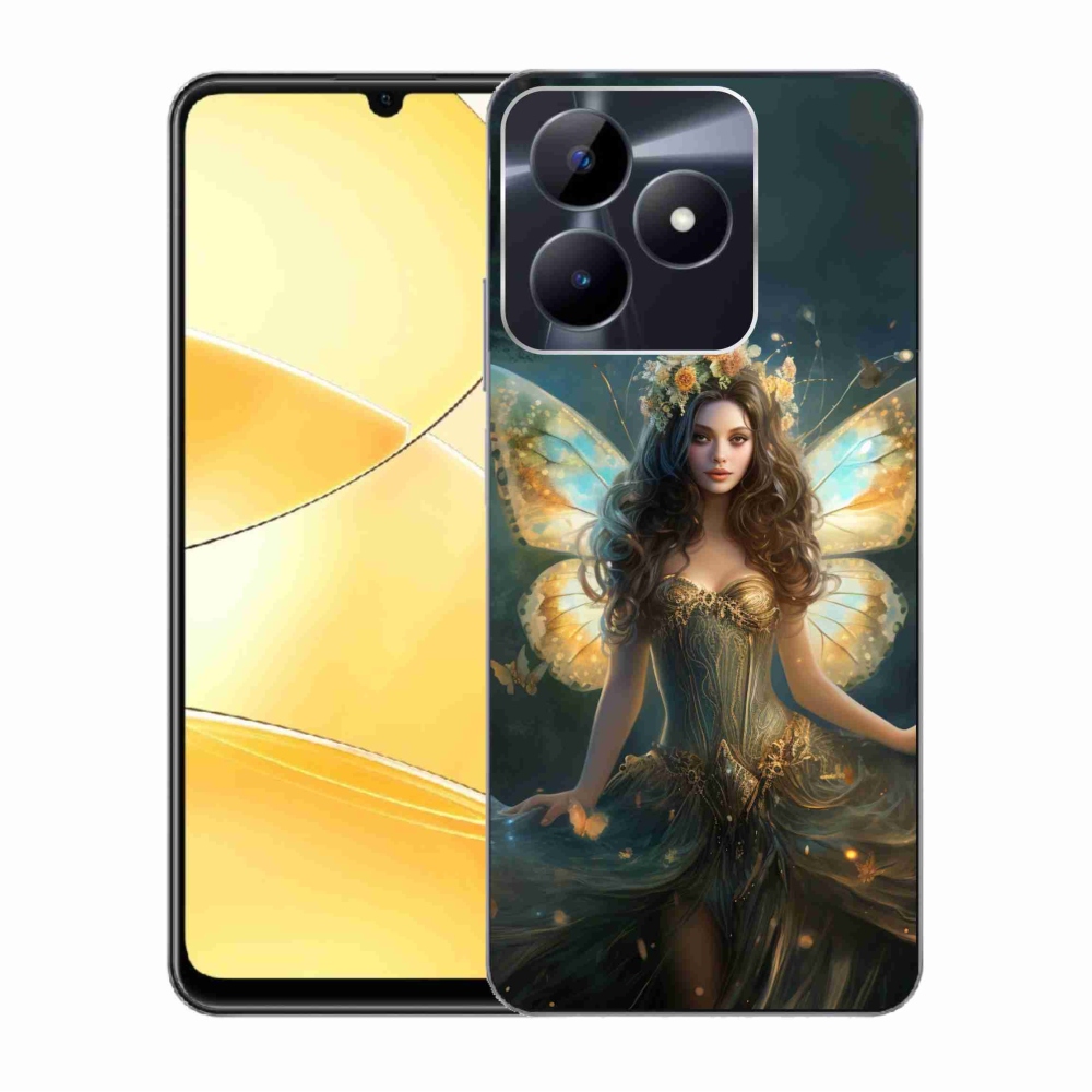 Gelový kryt mmCase na Realme C51/C53 - motýlí žena