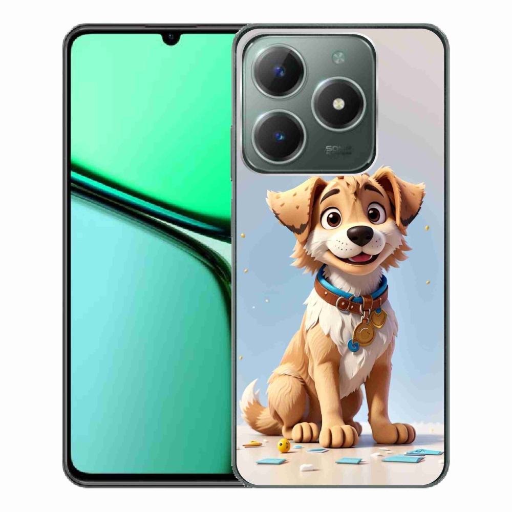 Gelový kryt mmCase na Realme C61 - kreslené štěně