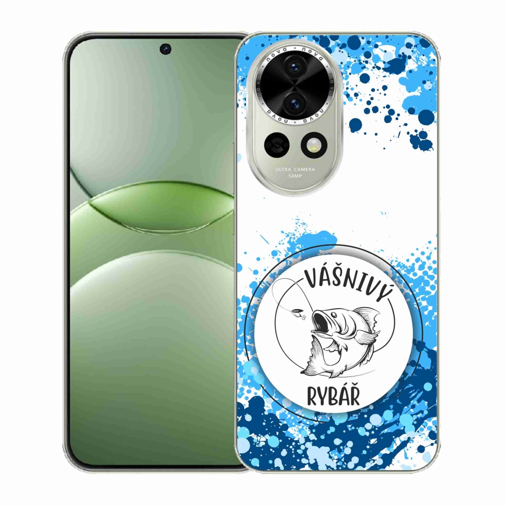 Gelový kryt mmCase na Huawei Nova 13 5G - vášnivý rybář bílé pozadí