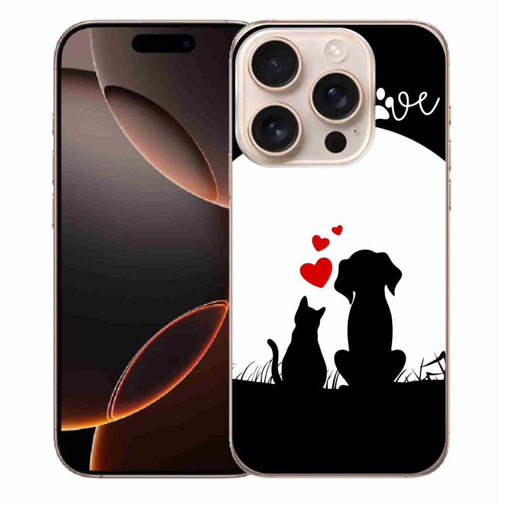 Gelový obal mmCase na iPhone 16 Pro Max - zvířecí láska
