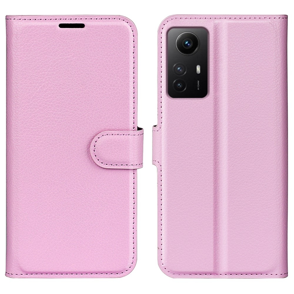 Litchi knížkové pouzdro na Xiaomi Redmi Note 12S - růžové