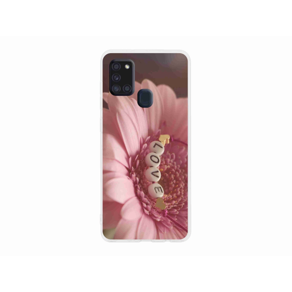Gelový kryt mmCase na Samsung Galaxy A21s - přívěsek love