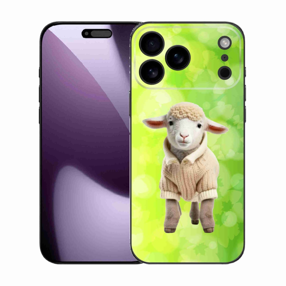 Gelový kryt mmCase na iPhone 17 Pro Max - jehně ve svetru