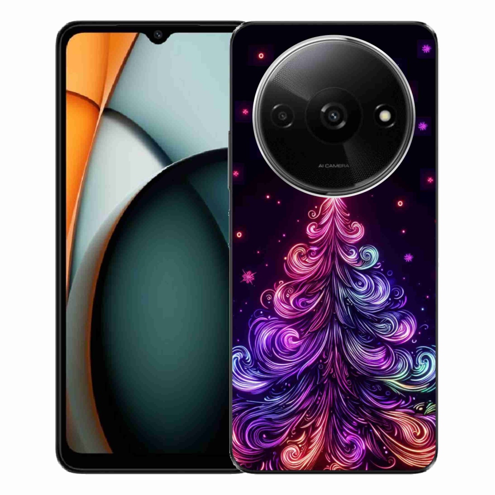 Gelový kryt mmCase na Xiaomi Redmi A3 - neonový vánoční stromek 1