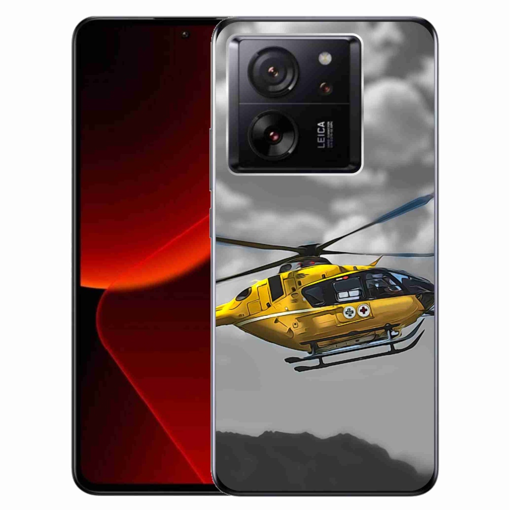 Gelový kryt mmCase na Xiaomi 13T/13T Pro - žlutá helikoptéra